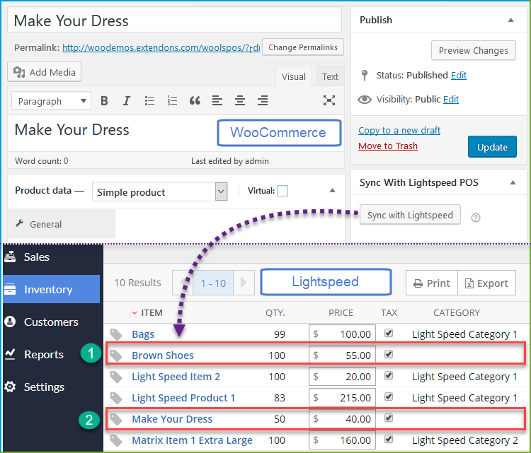 WooCommerce Lightspeed Integration - Import